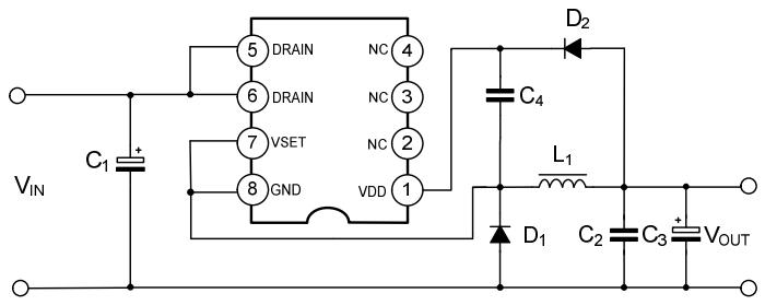 SD4938 15V/0.3A輸出時(shí)應(yīng)用線路圖